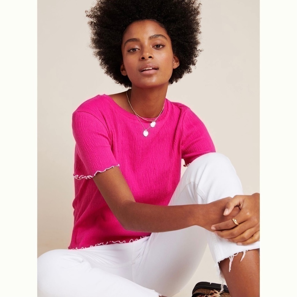 Anthropologie Cathleen Textured Tee